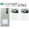 Comelit kit videocitofono bifamiliare comelit 8461v monitor vivavoce 6721w 2 fili