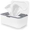 Vonsera Scatola Porta Salviette Umidificate, Dispenser di Salviettes Umidificate con Coperchio, Porta Scatola per Salviette Dispenser per Bagno Ufficio Auto (Bianco sporco)