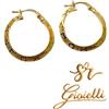 Oro 18kt Orecchini Cerchio in ORO GIALLO con Numeri Romani ORO 18KT 750% List. 285€