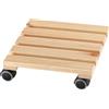 Dörner + Helmer Carrello per piante lounge, quadrato, 30 x 30 cm, portata 75 kg, antiscivolo, per interni, marrone chiaro