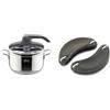 (TG. 5L) Lagostina Irradial Control Lagoeasy'UP Pentola a Pressione 5 L in Accia