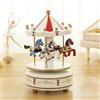 Classic Carillon estetico in legno con grazioso cavallo girevole per collezionisti