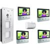 Philips KIT VIDEOCITOFONO 4 FAMIGLIE PHILIPS 2 FILI A COLORI VIVAVOCE 7 POLLICI