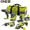 RYOBI Combo 18V R18CK4E-242S R18DD3 R18PS RRS1801 R18AG