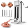 VEVOR Insaccatrice Manuale per Salsicce da 5 L con 5 Tubi in Acciaio Inox