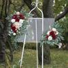 2x fiori d'angolo fatti a mano fiori artificiali per feste di compleanno
