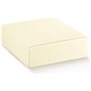 Subitodisponibile Scatola astuccio bomboniera 25x25x10 cm SETA AVORIO 0L58