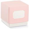 Subitodisponibile MILLE RIGHE ROSA Scatola FLEUR portaconfetti 9X9X9 cm con tasca per bigl 0LF2
