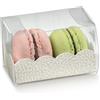Subitodisponibile Scatola astuccio pvc con vaschetta pelle bianca portadolci 16x5x5 cm 0L9C