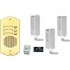 Urmet kit citofono urmet ottone lucido 3 pulsanti oro lucido 3 FAMIGLIE trifamiliare
