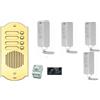 Urmet kit citofono urmet ottone lucido 4 pulsanti oro lucido 4 FAMIGLIE QUADRIFAMILI