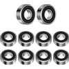 la decormarmi Set da 10 Cuscinetti a Sfere 627-2RS - 7x22x7 mm con Doppia Guarnizione