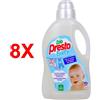 BIOPRESTO 8 X Bio Presto Baby Detersivo Bucato A Mano E Lavatrice Liquido Capi Delicati D