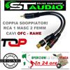 staudio - ipnosis Cavo Audio Sdoppiatore RCA 1 maschio uscita 2 femmine adattatore schermato OFC -
