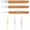 Set di 3 Estensioni per Capelli con Trecce Micro Uncinetto a Doppia Testa Tripla