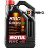 Motul 5 Litri Olio Motore Motul 8100 X-Clean 5W30 EFE C2 C3 auto FIAT 9.55535 S1 S3