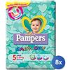 Pampers 8x Bundle Pampers Pannolone Baby Dry 5 Junior 11-25 X17