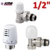 ICMA Kit termostatico ICMA - valvola + detentore + testa termostatica 1/2'' squadra a