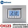 Fantini Cosmi CH123 - Termostato ambiente digitale da incasso a corrente 230v universale - Fan