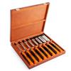 Bahco Set Di Scalpelli A Filo Obliquo Bahco 424P-S8-EUR 8 Pezzi In Scatola Di Legno