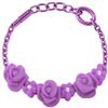Morellato BRACCIALE DONNA MORELLATO COLOURS 6 CHARMS,FIORI ROSE SILICONE VIOLA E CRISTALLI