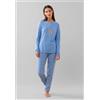 NOI DI NOTTE Pigiama Donna Lungo Cotone Invernale ART. FA009247