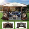 VEVOR Gazebo da campeggio pop-up Tendalino campeggio 6 lati 10'x10' parasole