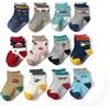 Does not apply 12 Paia Di Calze Antiscivolo in Cotone Traspirante Bambini 1-3 Anni, Calzini Bam
