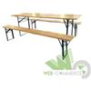 SET BIRRERIA TAVOLO LEGNO CON 2 PANCHE 220X70X76 CM RICHIUBILE FESTA SAGRA