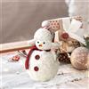 Decorazione natalizia con pupazzo di neve, peluche, centrotavola per feste,