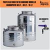 Sansone Fusto bidone contenitore Sansone per alimenti olio vuoto in acciaio inox 30 lt