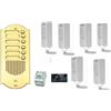 Urmet Kit citofono urmet 6 FAMIGLIE ottone lucido 6 pulsanti oro lucido