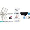 FRACARRO ANTENNA FRACARRO TV DIGITALE TERRESTRE con DECODER AMPLIFICATORE ALIMENTATORE