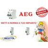 AEG QUADRO KIT DIFFERENZIALE SALVAVITA INTERRUTTORI ELETTRICO APPARTAMENTO CASA