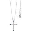 Comete Collana CROCE GIROCOLLO DIAMANTI ZAFFIRI BLU GLB1561 Comete Donna