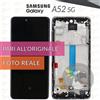 Samsung DISPLAY SAMSUNG A52 5G SM-A526 SCHERMO OLED VETRO FRAME NERO PARI A ORIGINALE
