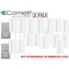 Comelit kit citofono sedici famiglie comelit 2 fili kca2061 16 famiglie 2738wa