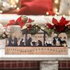 Calendario dell'Avvento in legno con presepe decorativo in legno per la