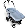 Babyline Copri navicella mussola 100% cotone + copriletto + cuscino mussola 100% accessori set 3 pezzi. Prodotto in Spagna. Ipoallergenico, traspirante, ipermorbido (blu)