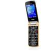 Brondi Telefonino Brondi President ORO Flip Attivo + Auricolari con microfono