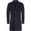 Havana & Co - Cappotto blu monopetto in lana per uomo