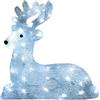 COSE DA CASA Renna Luminosa con 40 LED alzato in cammino Natalizio Decorativo in acrilico Int