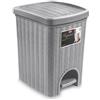 STEFANPLAST spa Pattumiera Bidone a Pedale Elegance Stone Grey 20 Litri