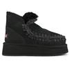 MOU Mini Eskimo Platform Brot Stivali Comodi Stivaletti Caldo Scarpe Nero BKBK