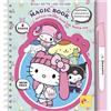 Liscianigiochi Lisciani - Hello Kitty And Friends - Libro Magico Riutilizzabile da colorare ad Acqua per Bambini dai 3 Anni in su - Giocattoli educativi con 12 Pagine e Penna ad Acqua - attività Creative Senza