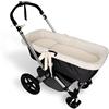 Babyline Copri navicella mussola 100% cotone + copriletto + cuscino mussola 100% accessori set 3 pezzi. Prodotto in Spagna. Ipoallergenico, traspirante, ipermorbido (Beige)