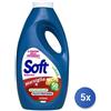 Soft 5x Bundle Soft Lavatrice Liquido Marsiglia 2,25 Lt 50 Lavaggi