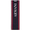 Armani Exchange sciarpa uomo blu con bande a contrasto