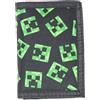 Bioworld Minecraft Creeper Pattern Nylon Tri-Fold Portafoglio Multicolore Licenza