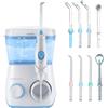 TUREWELL Idropulsore Dentale Irrigatore Orale Getto Acqua Denti da Capacità 600ml con 10
